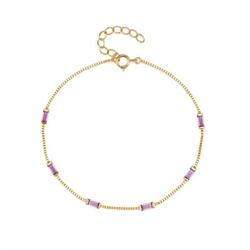 Niche Simple Colorful Cubic Zirconia Versatile Bracelet