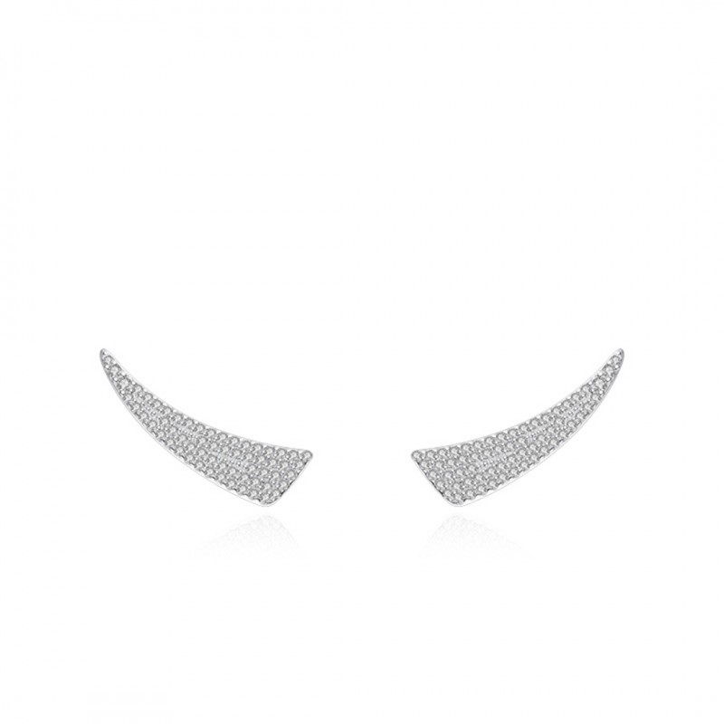 Fashion Angel Wing Full Diamond Climber Earrings