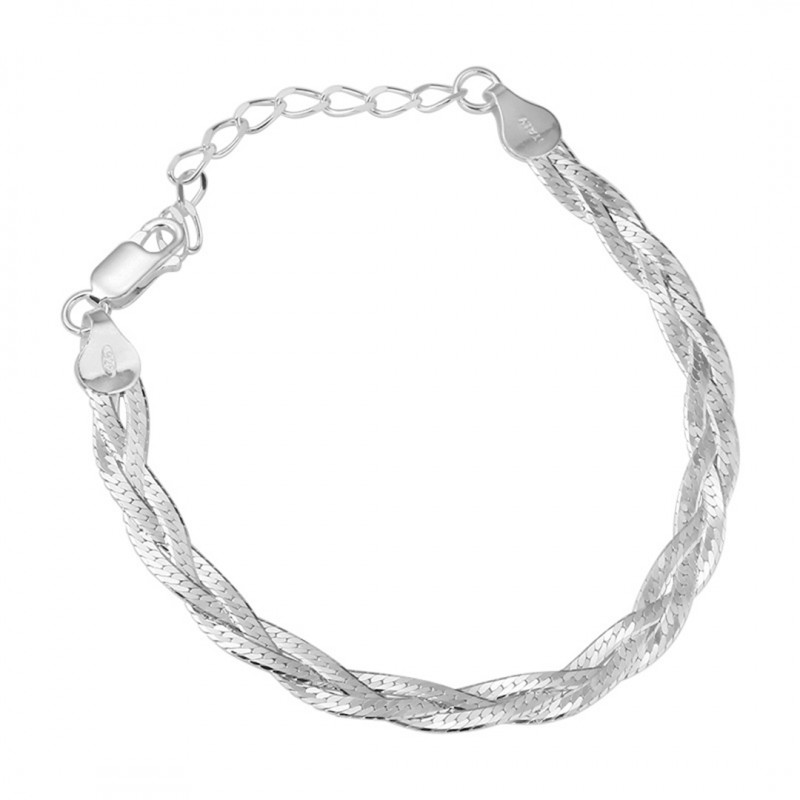 Versatile Braided Snake Bone Chain Bracelet