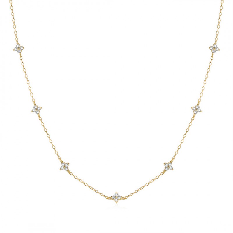 Classic Four-leaf Clover Versatile Necklace with Diamond Inlay