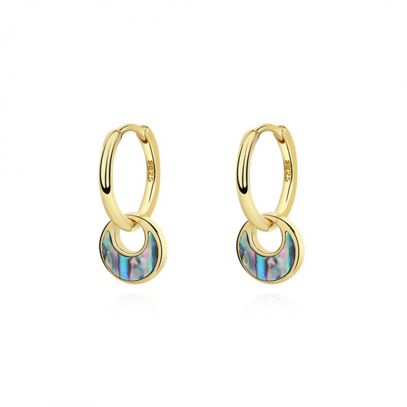 Vintage Abalone Shell Niche Light Luxury Ear Pendants