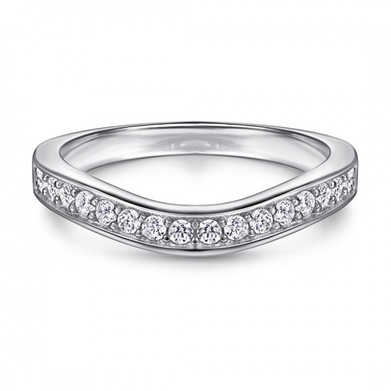 Vintage Engagement Ring Set with Zirconia Stones, Two-in-One Combination