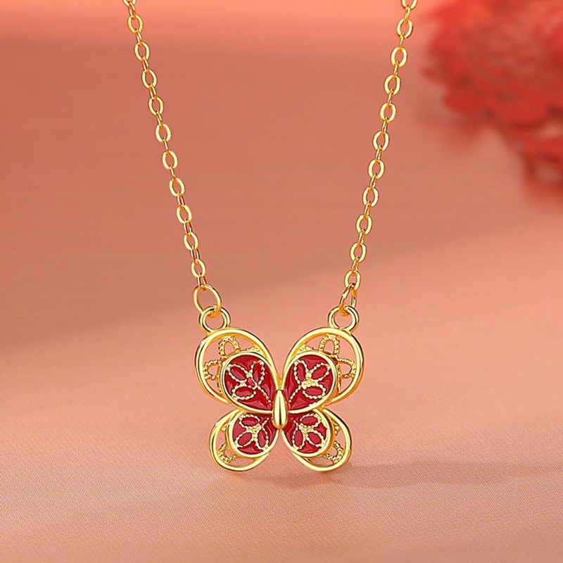 Butterfly Necklace Collarbone Chain Women's Retro