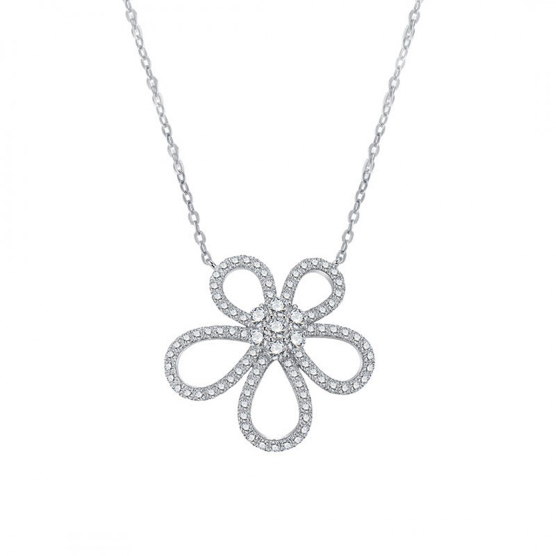 Sunflower Necklace Full Diamond Collarbone Chain