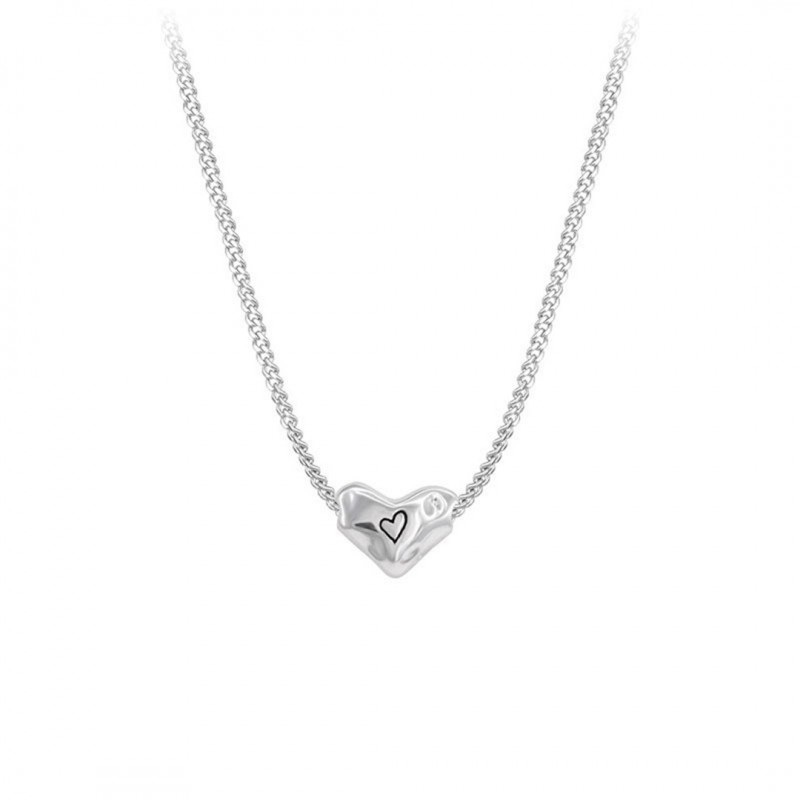 Graffiti Heart Necklace, Heavy-duty Texture with Irregular Design