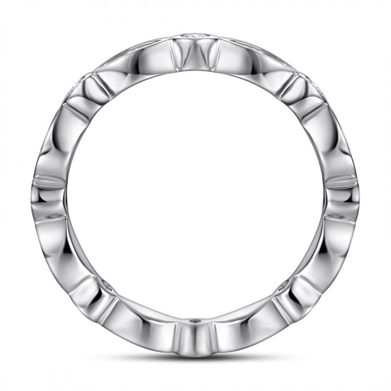 Full Diamond Wedding Ring Ladies Band